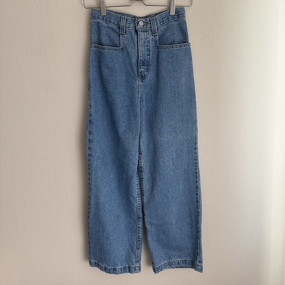 Zonz Wide Leg Skate Jeans Mens 25 Blue Vintage 90s Baggy High Rise Denim